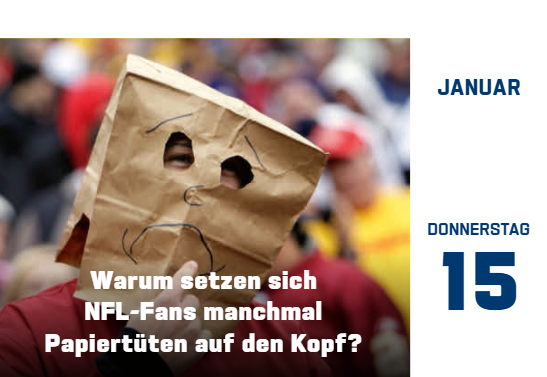 NFL Fans mit Papiertüten