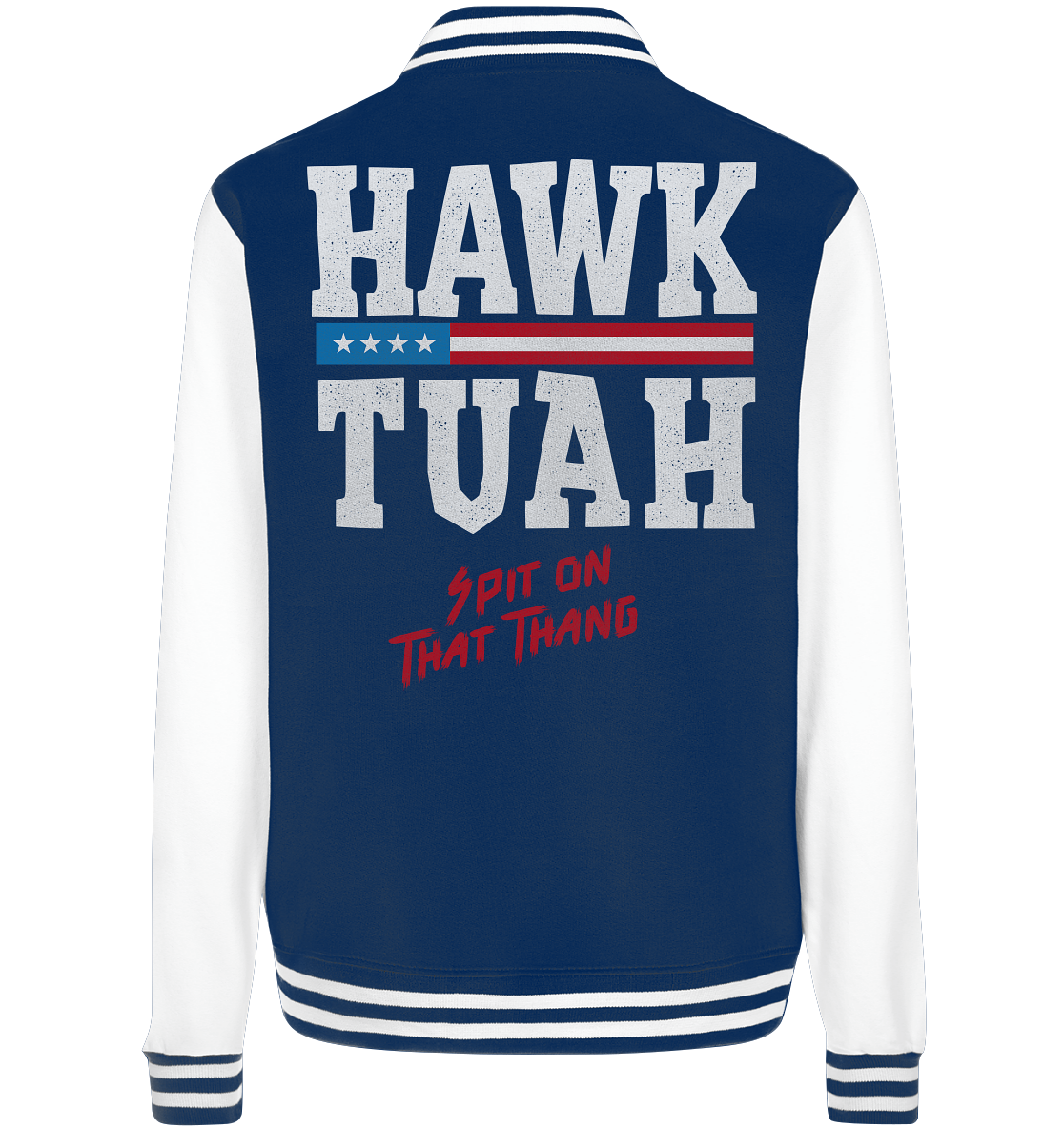 Hawk Tuah White  - College Jacket