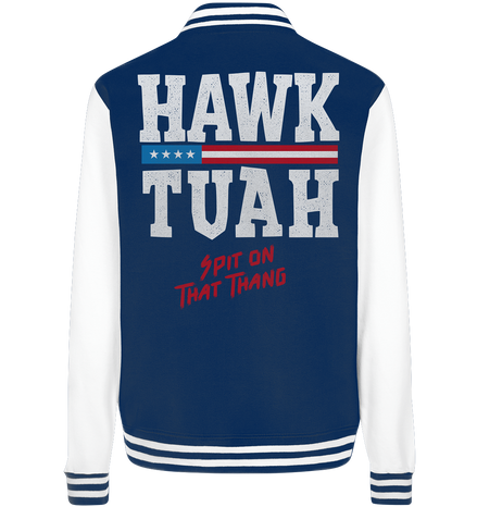Hawk Tuah White  - College Jacket