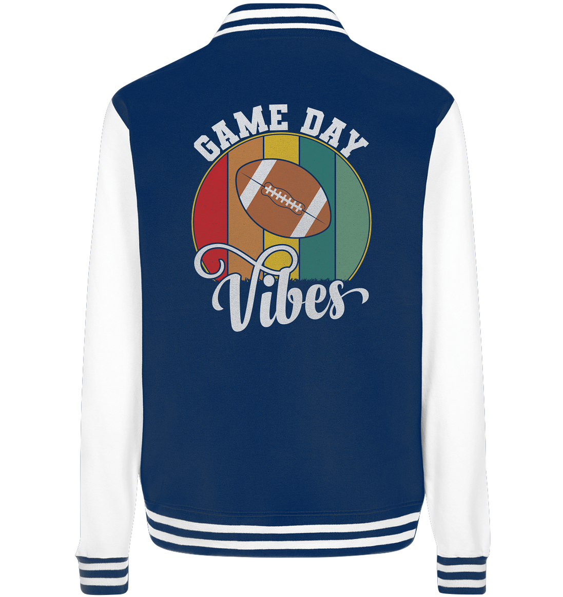 Game Day Vibes White - College Jacket