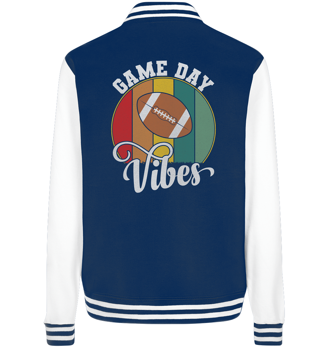 Game Day Vibes White - College Jacket