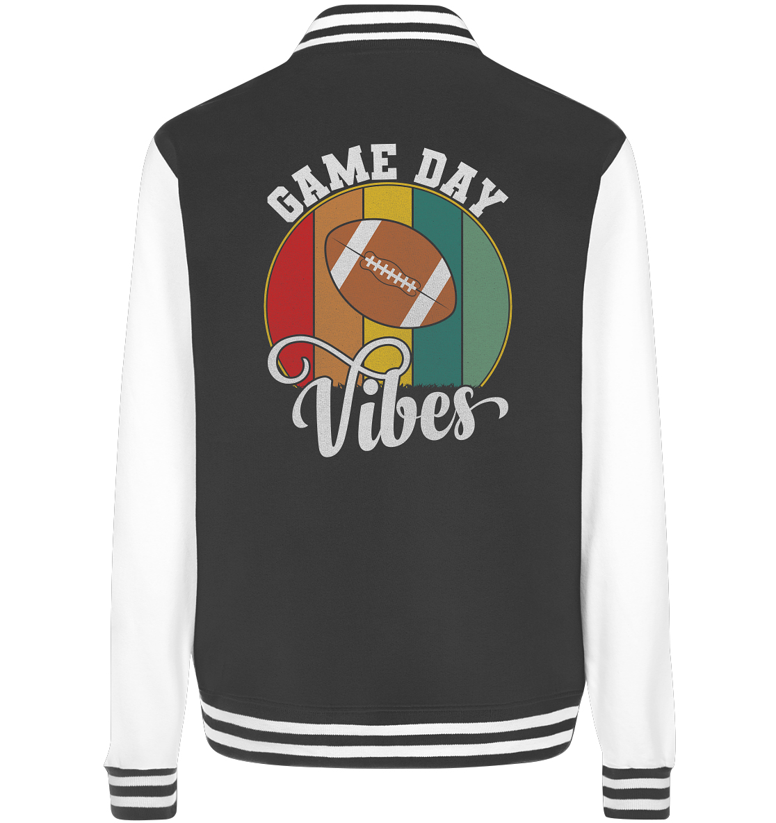Game Day Vibes White - College Jacket