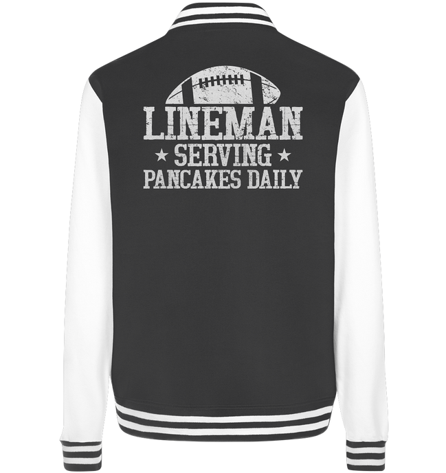 Lineman Serving Pancakes - College Jacket