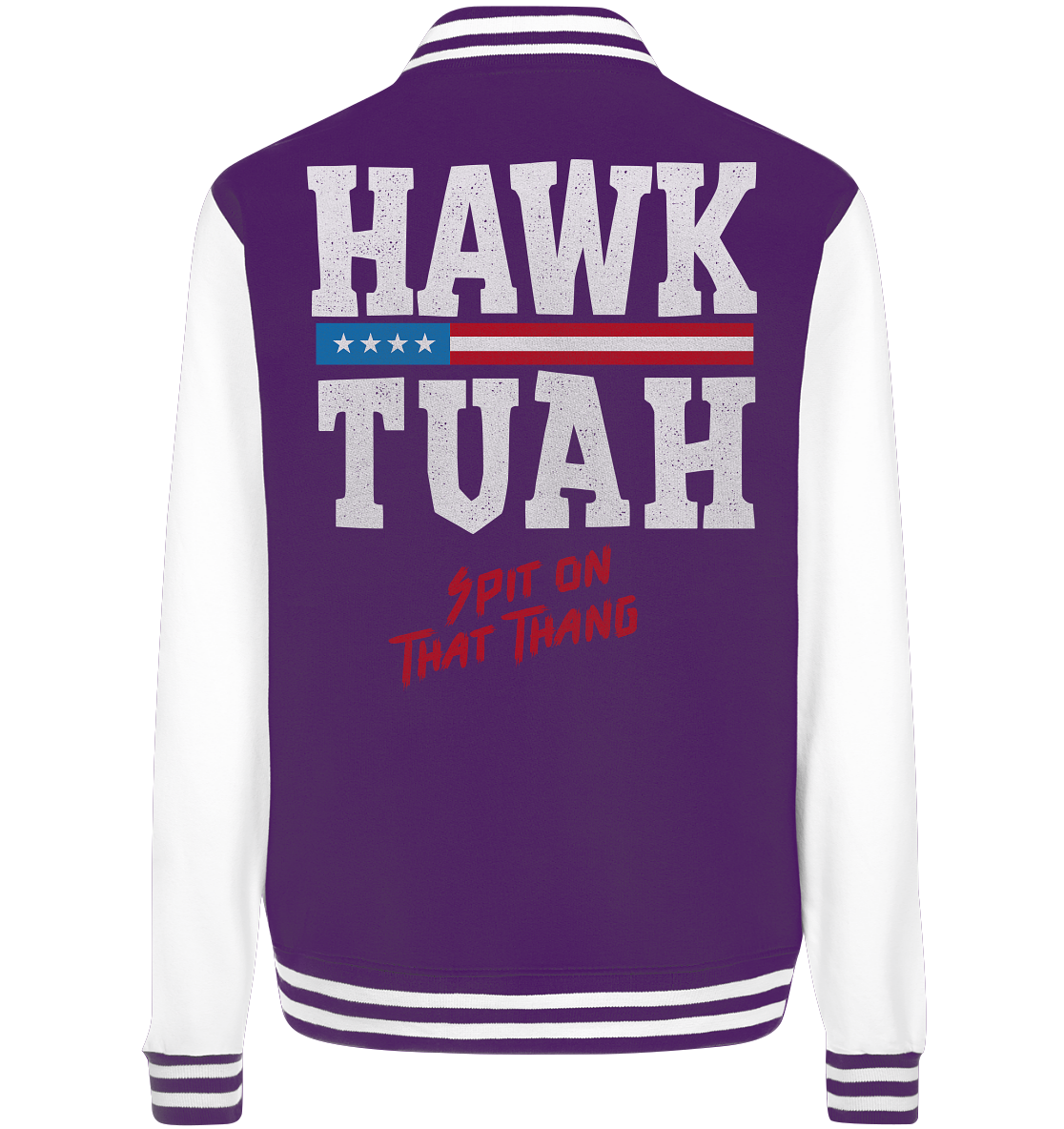 Hawk Tuah White  - College Jacket