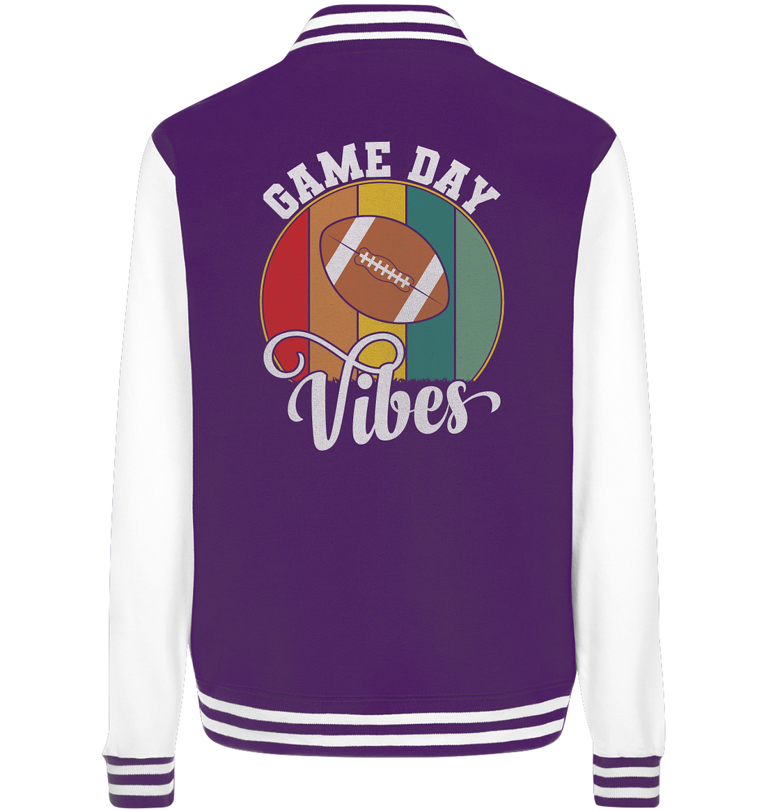 Game Day Vibes White - College Jacket