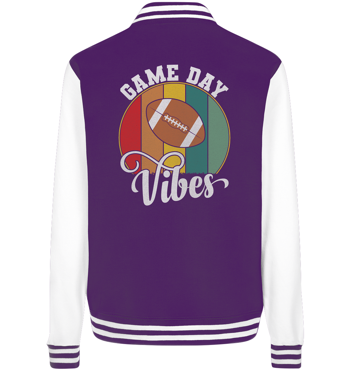 Game Day Vibes White - College Jacket