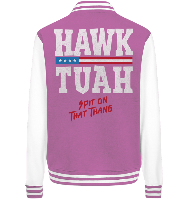 Hawk Tuah White  - College Jacket