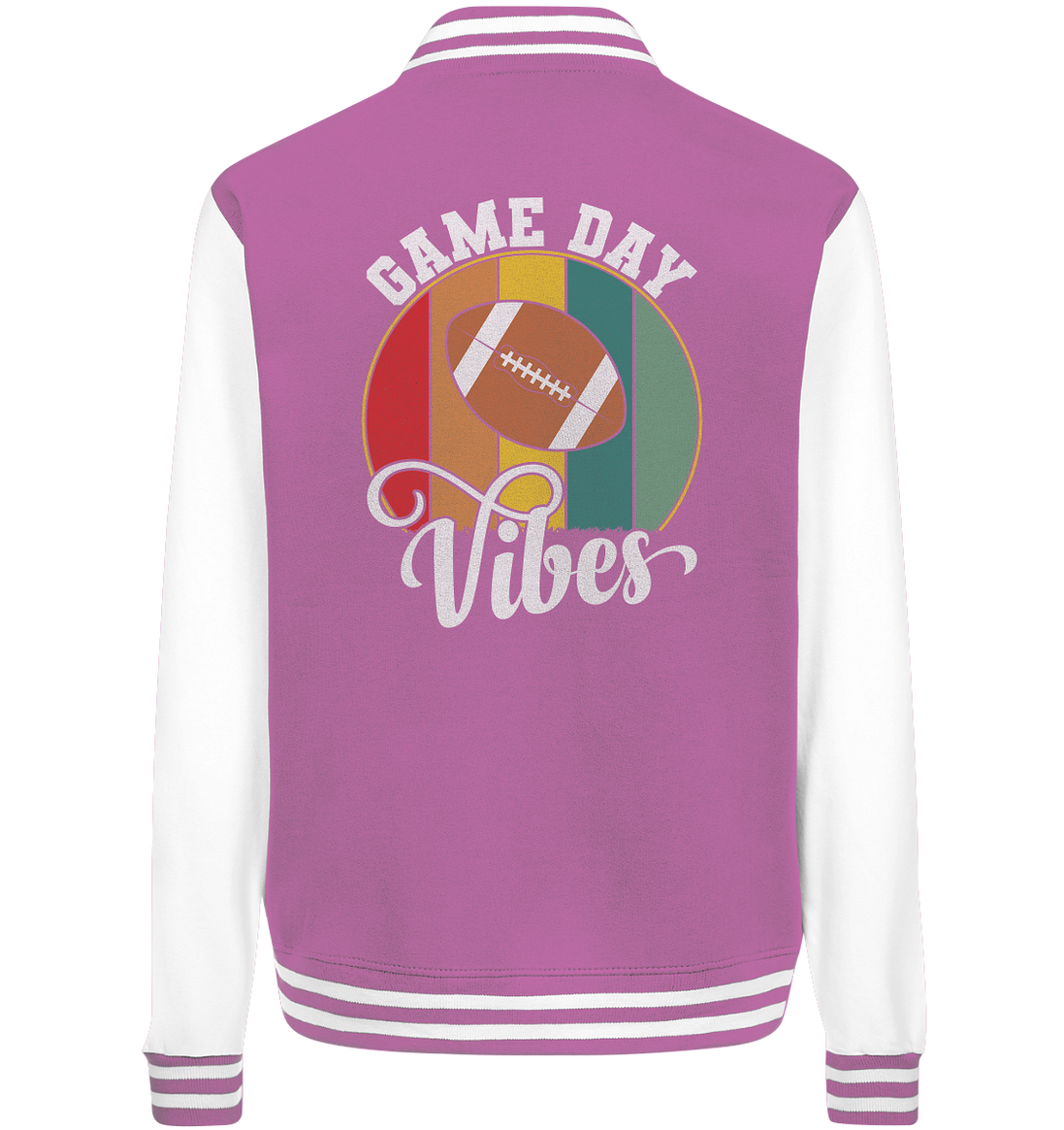 Game Day Vibes White - College Jacket