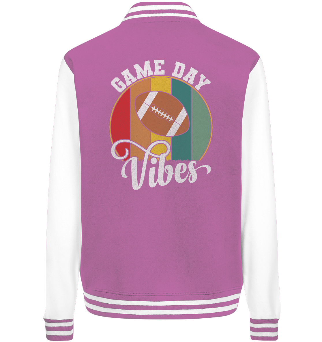 Game Day Vibes White - College Jacket