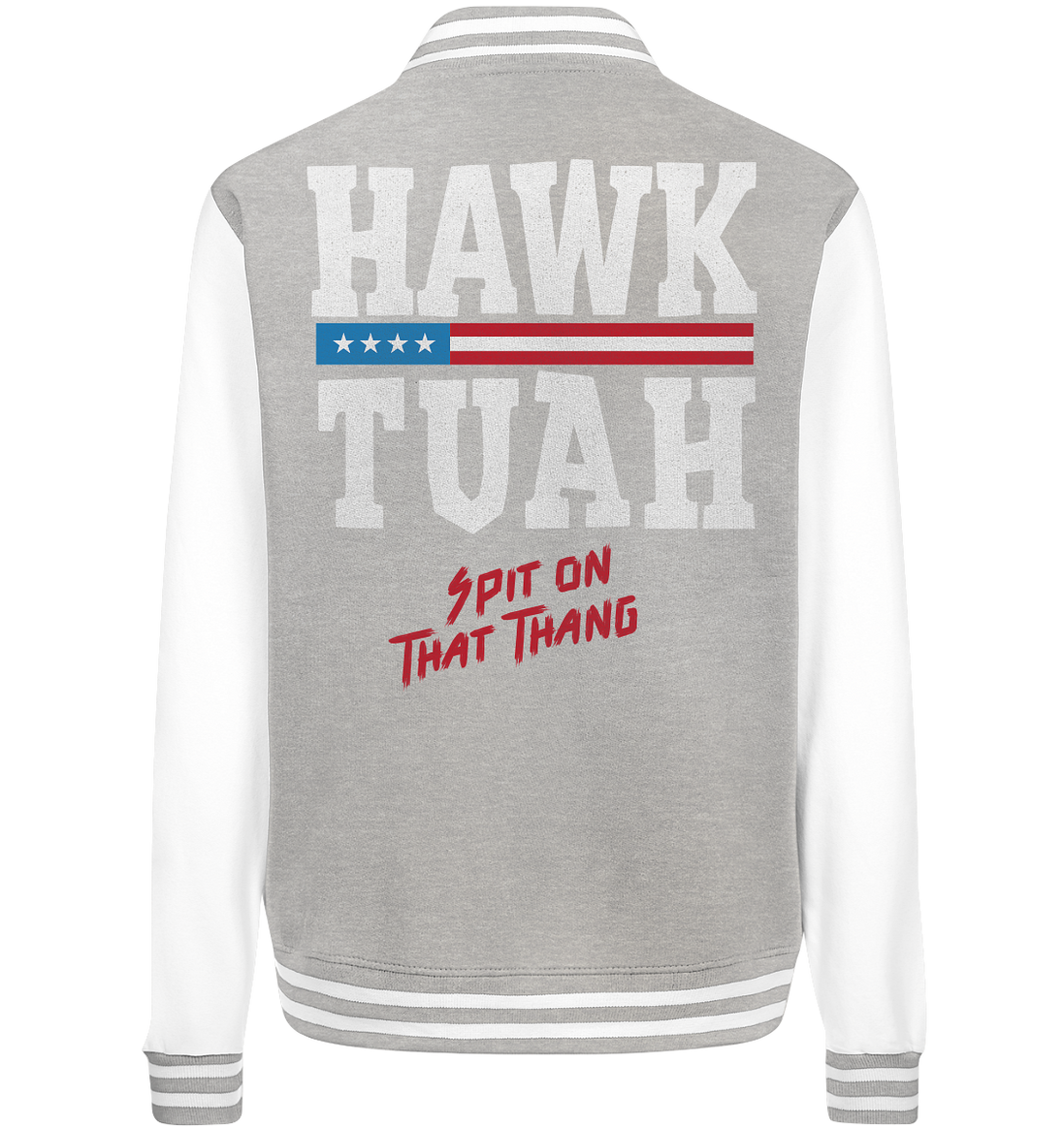 Hawk Tuah White  - College Jacket