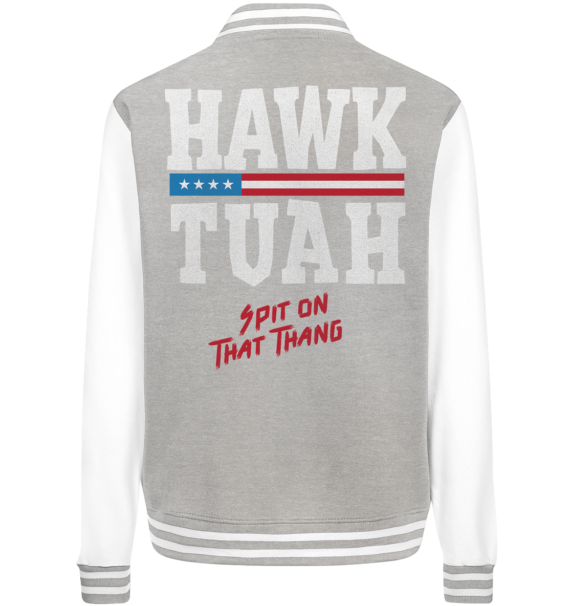 Hawk Tuah White  - College Jacket