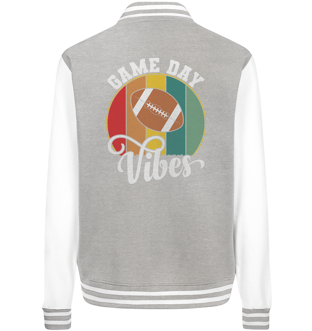 Game Day Vibes White - College Jacket