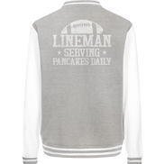 Lineman Serving Pancakes - College Jacket