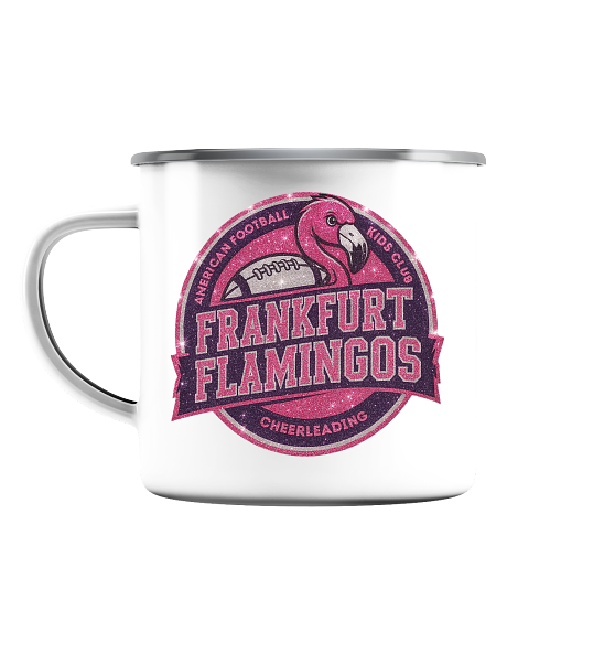 Frankfurt Flamingos - Enamel Mug (Silver)