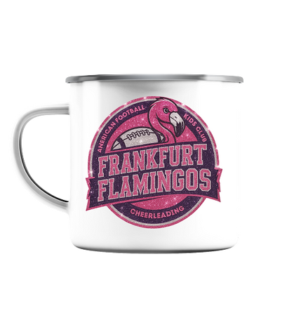 Frankfurt Flamingos - Emaille Tasse (Silber)