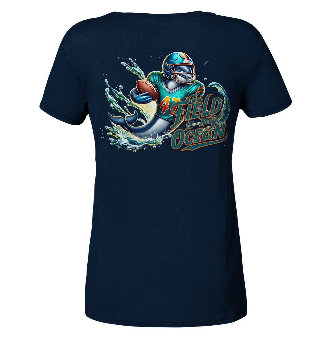 Dolphin - Ladies V-Neck Shirt
