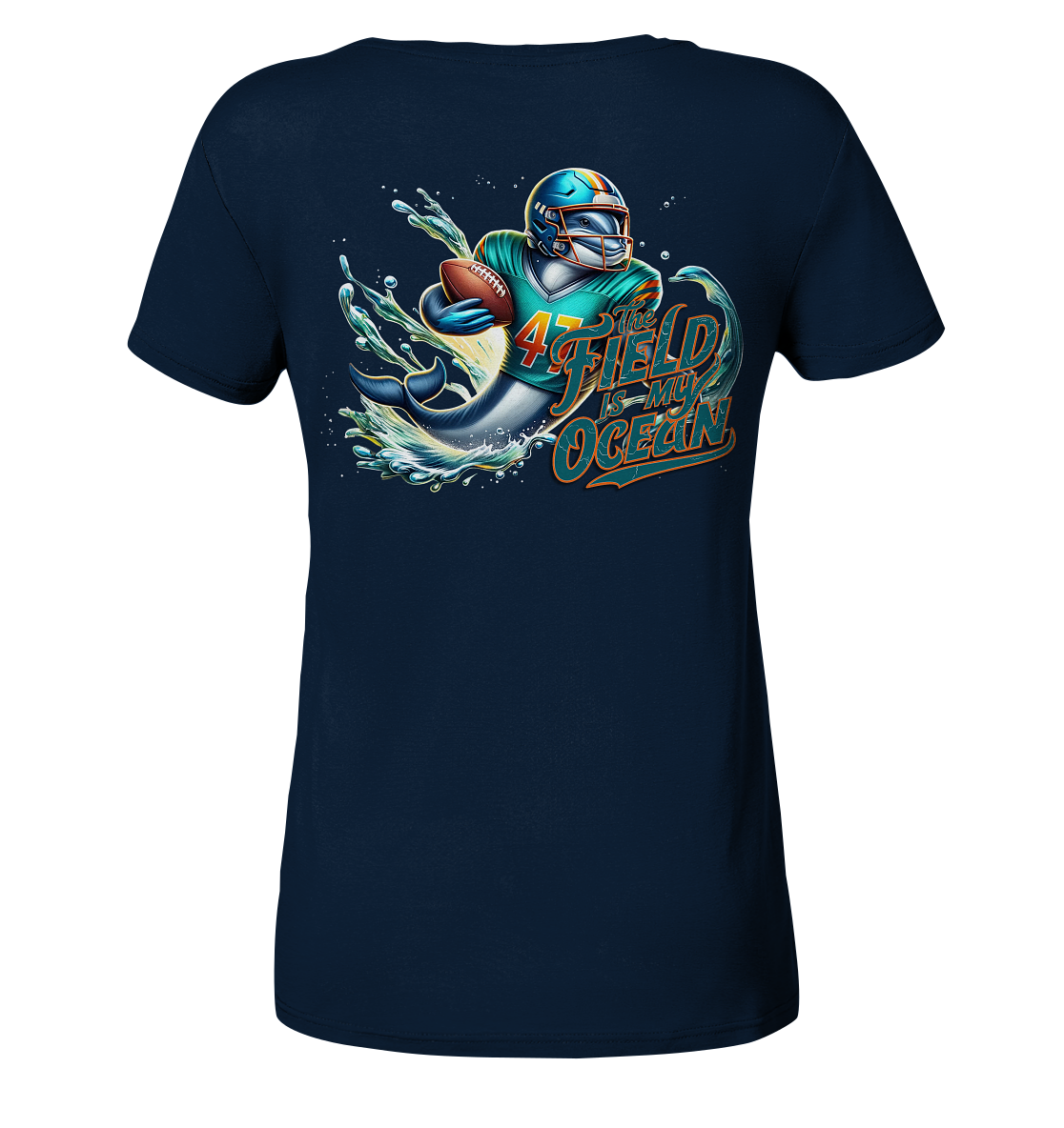 Dolphin - Ladies V-Neck Shirt