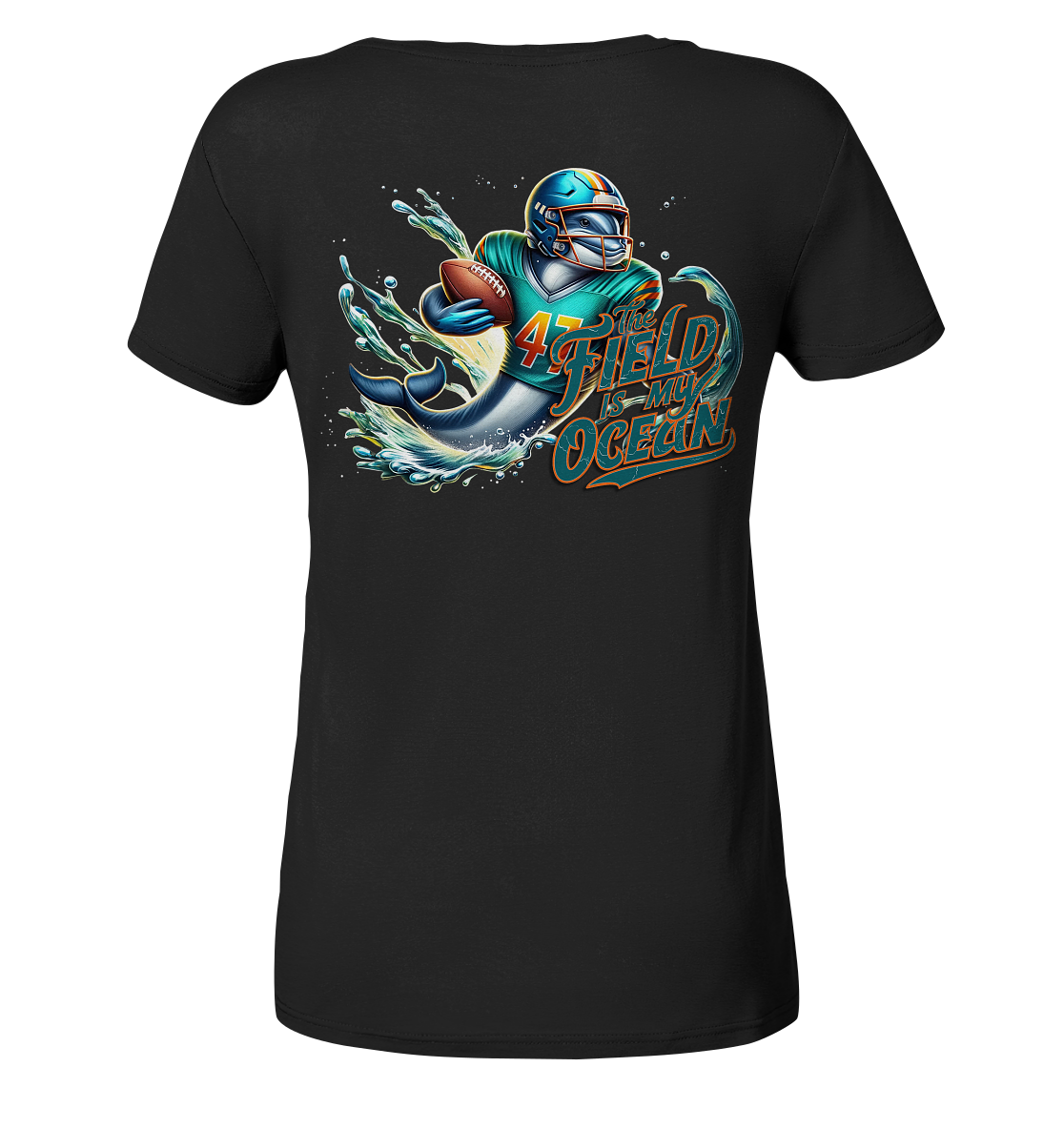 Dolphin - Ladies V-Neck Shirt