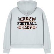 Crazy Football Lady - Womens Organic Boxcut Zipper