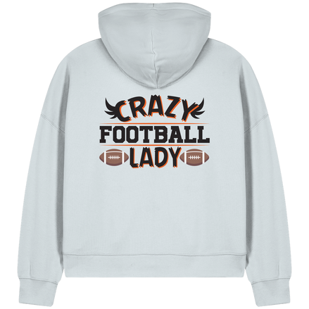 Crazy Football Lady - Womens Organic Boxcut Zipper