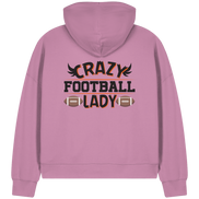 Crazy Football Lady - Womens Organic Boxcut Zipper