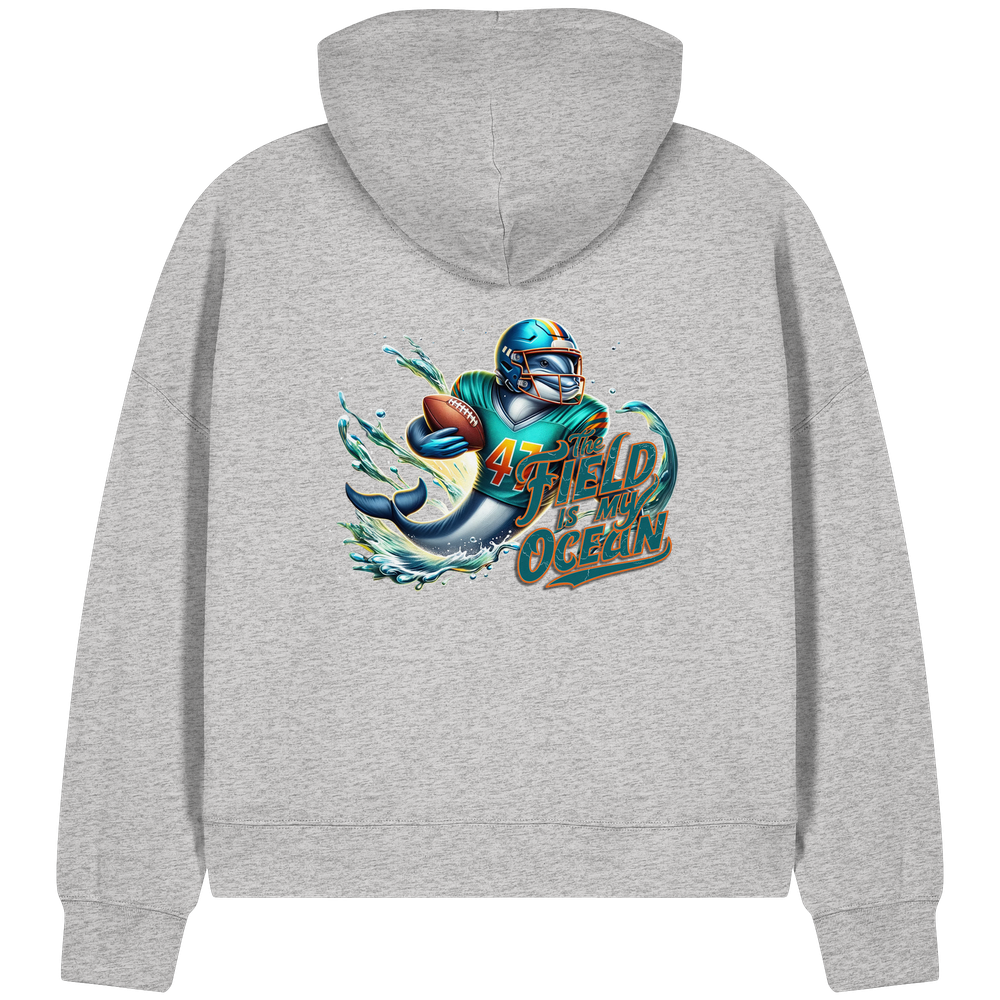 The Field is my Ocean - Womens Organic Boxcut Zipper