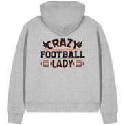 Crazy Football Lady - Womens Organic Boxcut Zipper