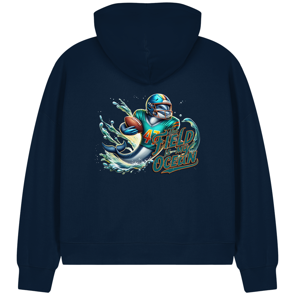 The Field is my Ocean - Womens Organic Boxcut Zipper