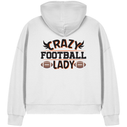 Crazy Football Lady - Womens Organic Boxcut Zipper