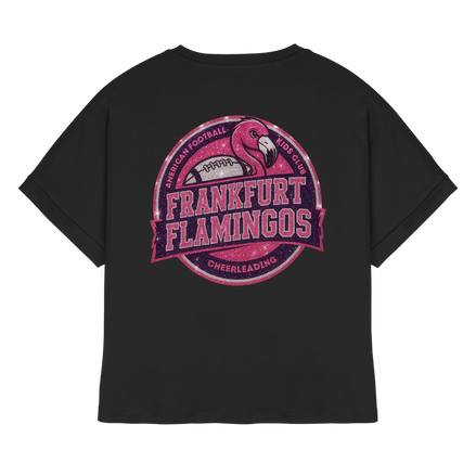 Frankfurt Flamingos - Womens Organic Rolled Sleeves T-Shirt