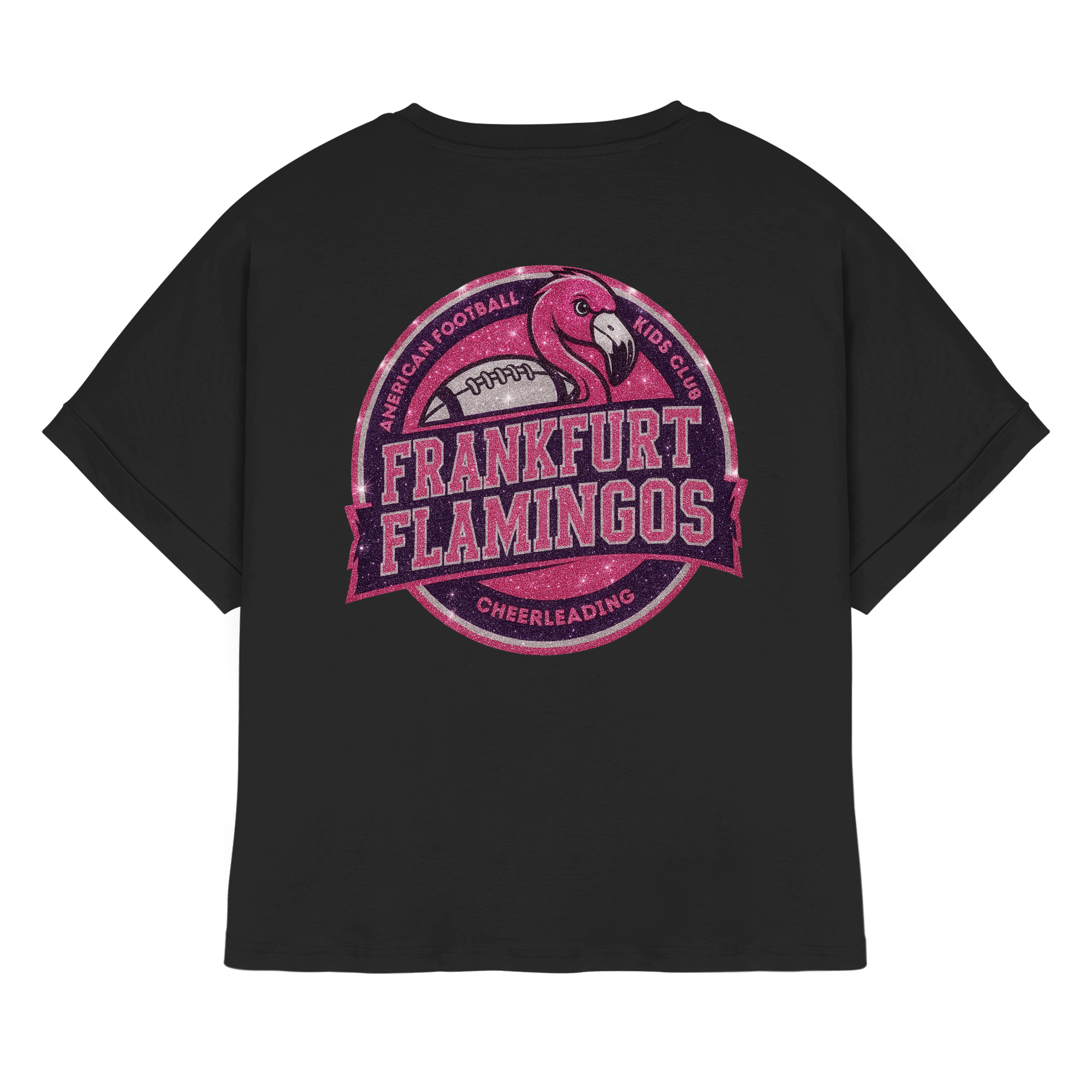 Frankfurt Flamingos - Womens Organic Rolled Sleeves T-Shirt