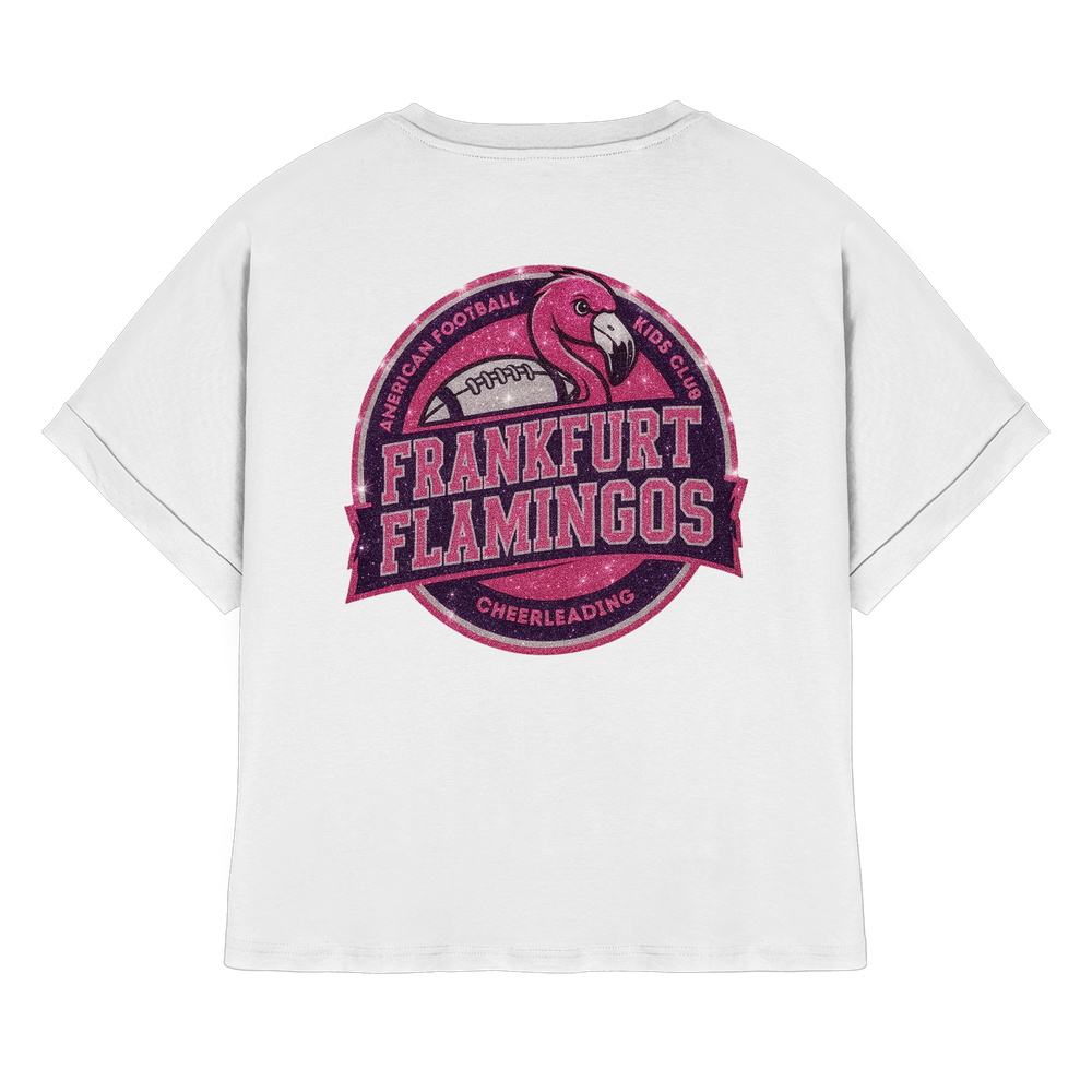 Frankfurt Flamingos - Womens Organic Rolled Sleeves T-Shirt