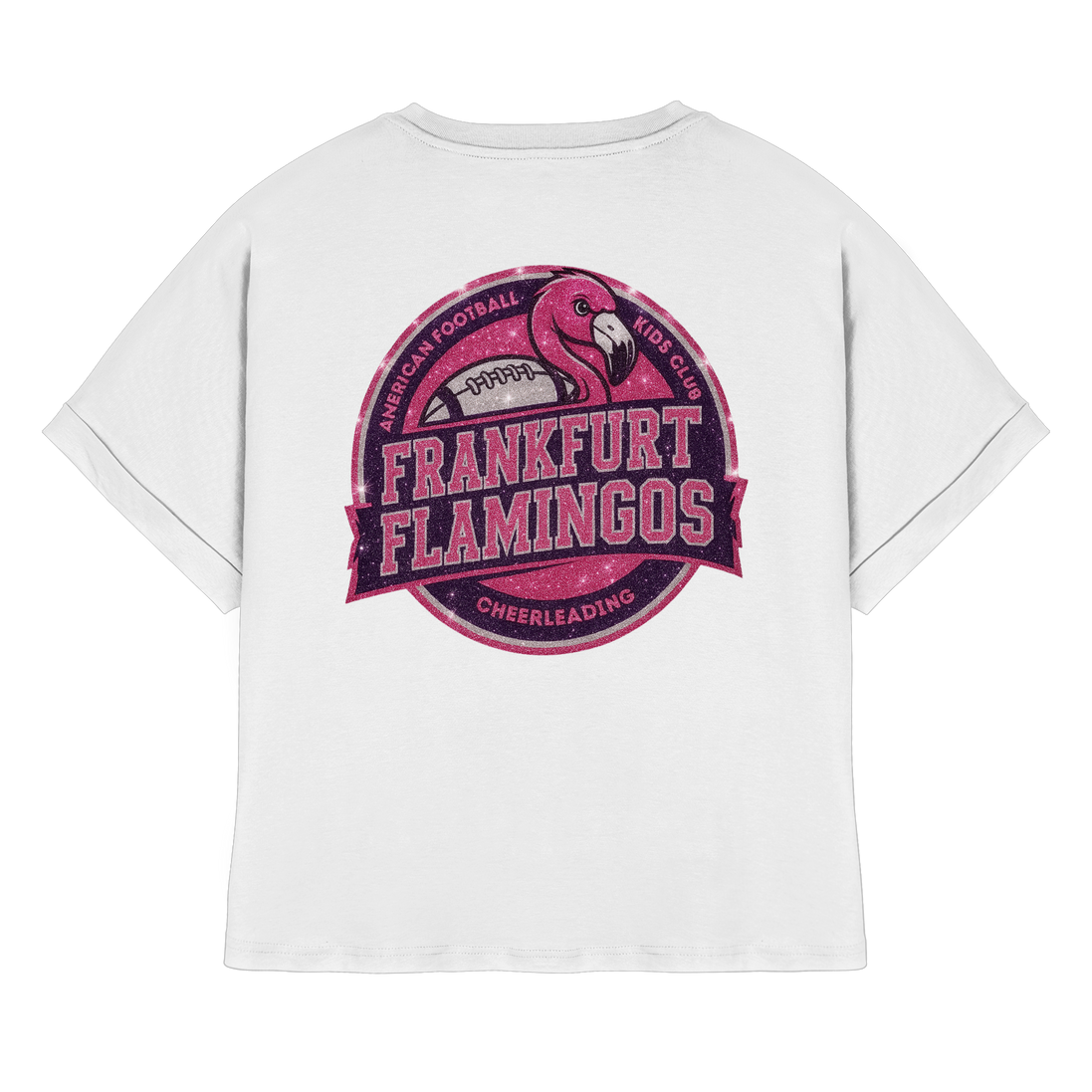 Frankfurt Flamingos - Womens Organic Rolled Sleeves T-Shirt