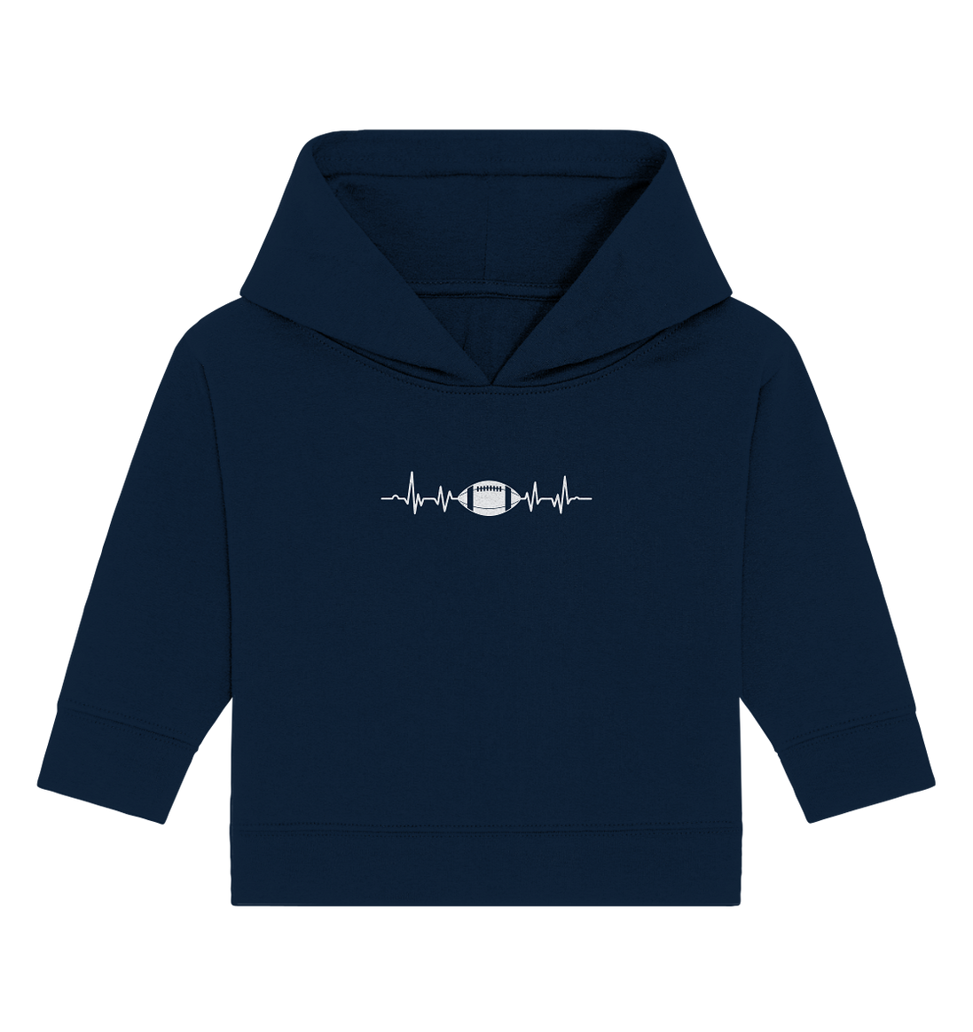 Football Heartbeat - Baby Organic Hoodie