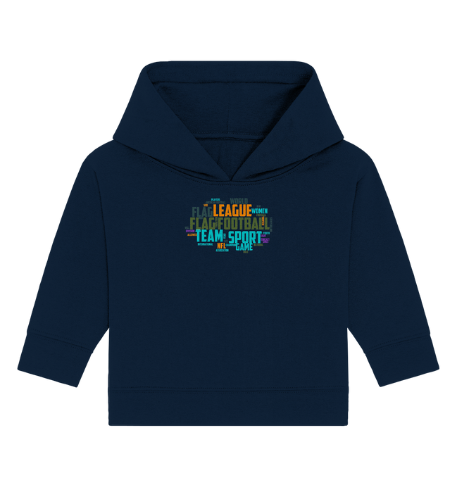 Flag Football Word Bubble - Baby Organic Hoodie