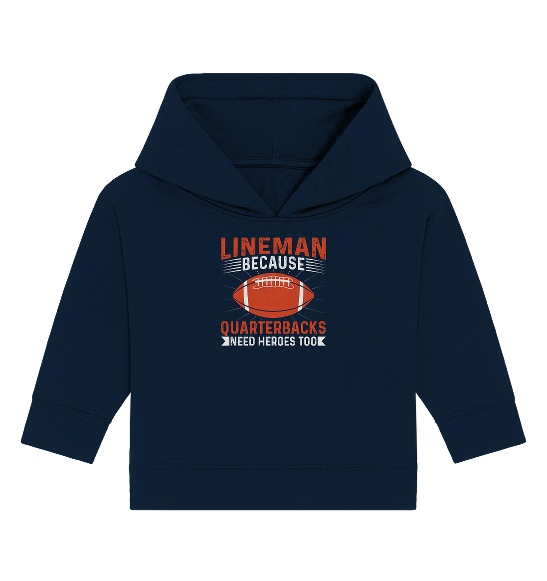 Lineman Quarterback Heroes - Baby Organic Hoodie