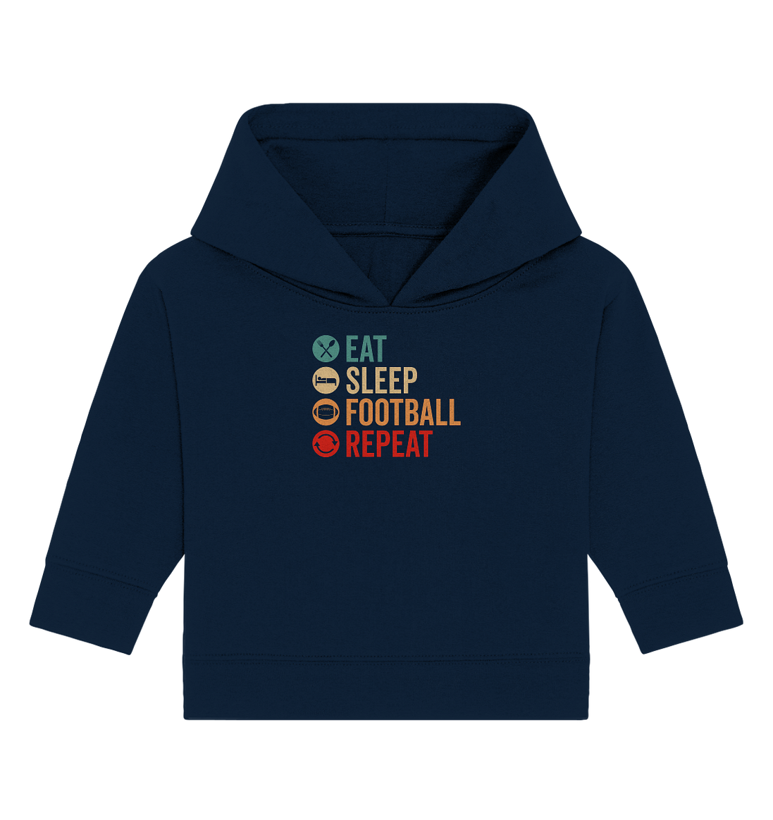 Eat Sleep Football Repeat - Baby Organic Hoodie