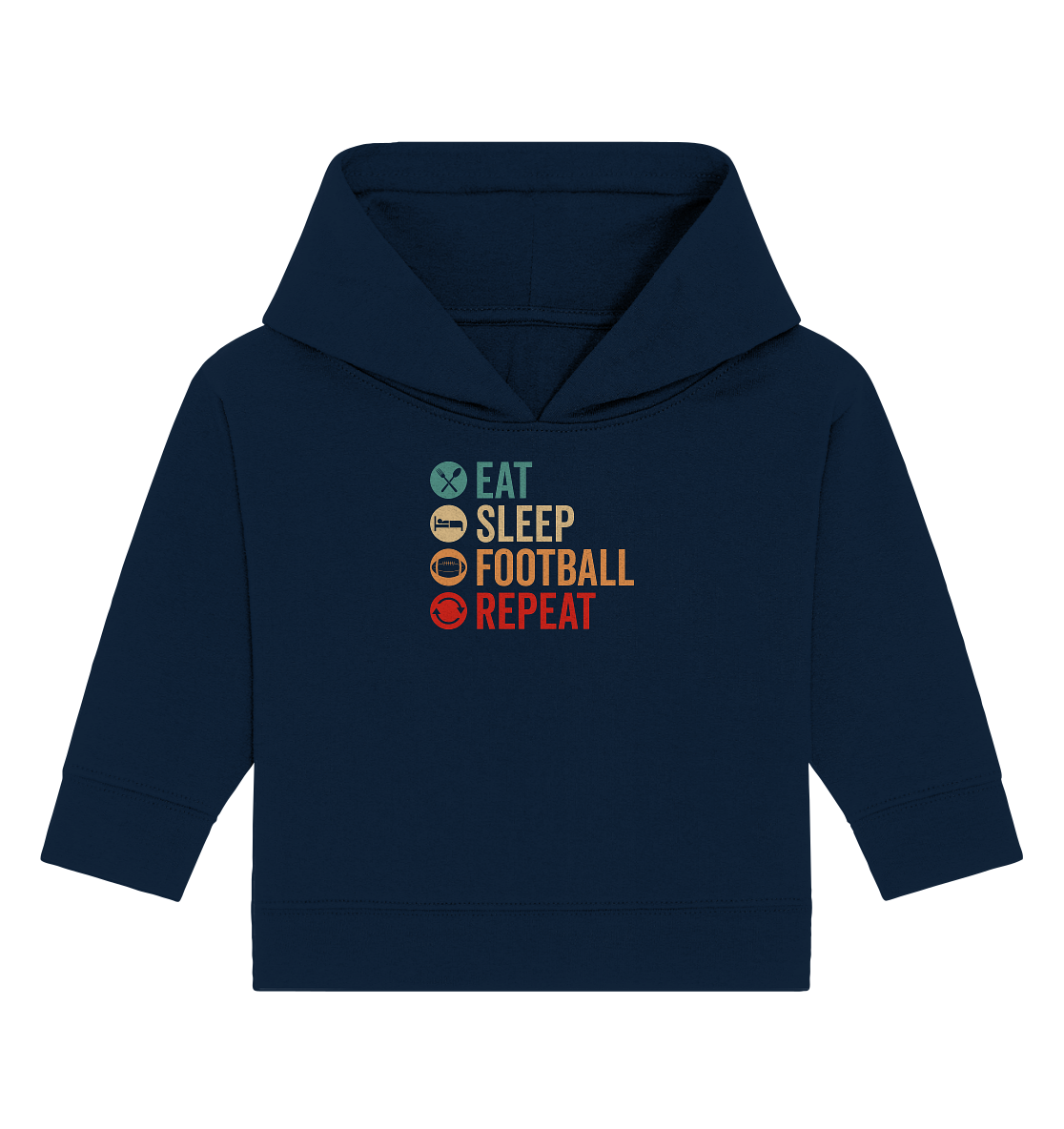Eat Sleep Football Repeat - Baby Organic Hoodie