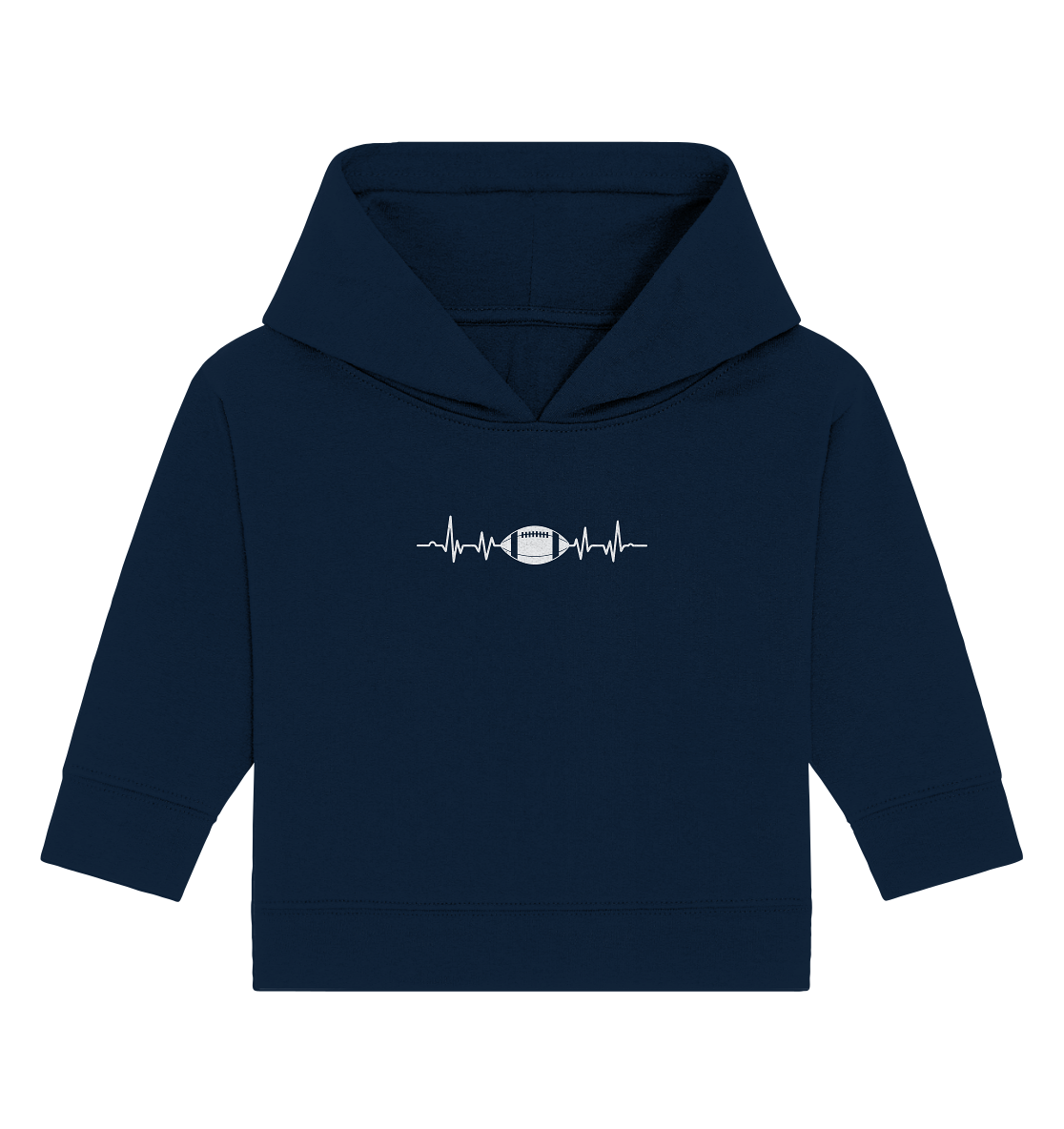 Football Heartbeat - Baby Organic Hoodie
