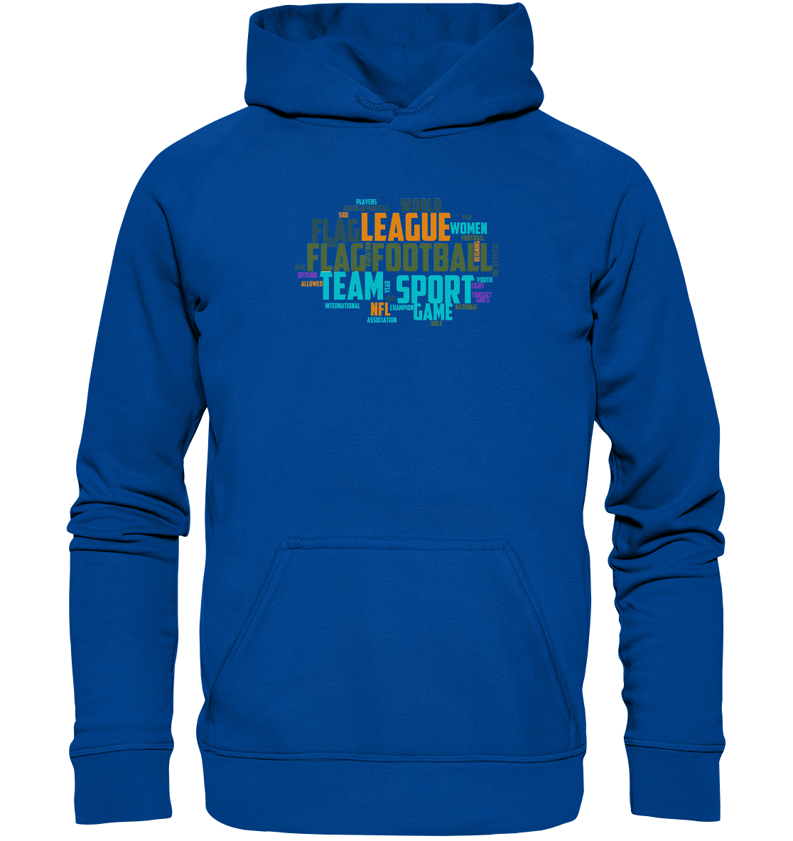 Flag Football Word Bubble - Basic Unisex Hoodie