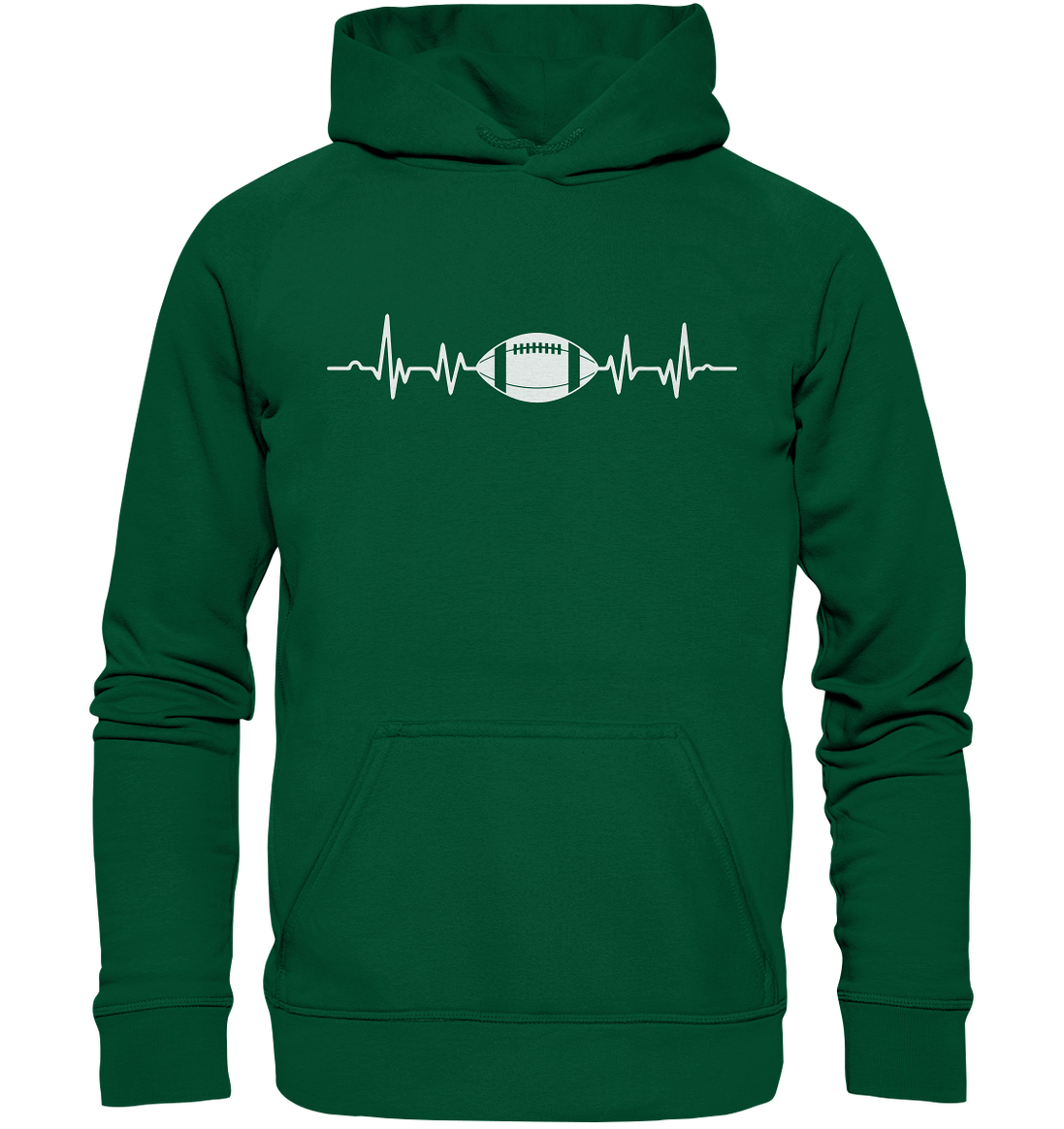 Football Heartbeat - Basic Unisex Hoodie