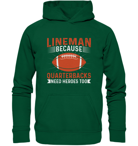 Lineman Quarterback Heroes - Basic Unisex Hoodie