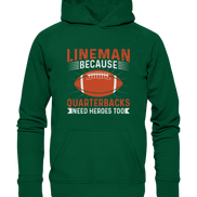 Lineman Quarterback Heroes - Basic Unisex Hoodie