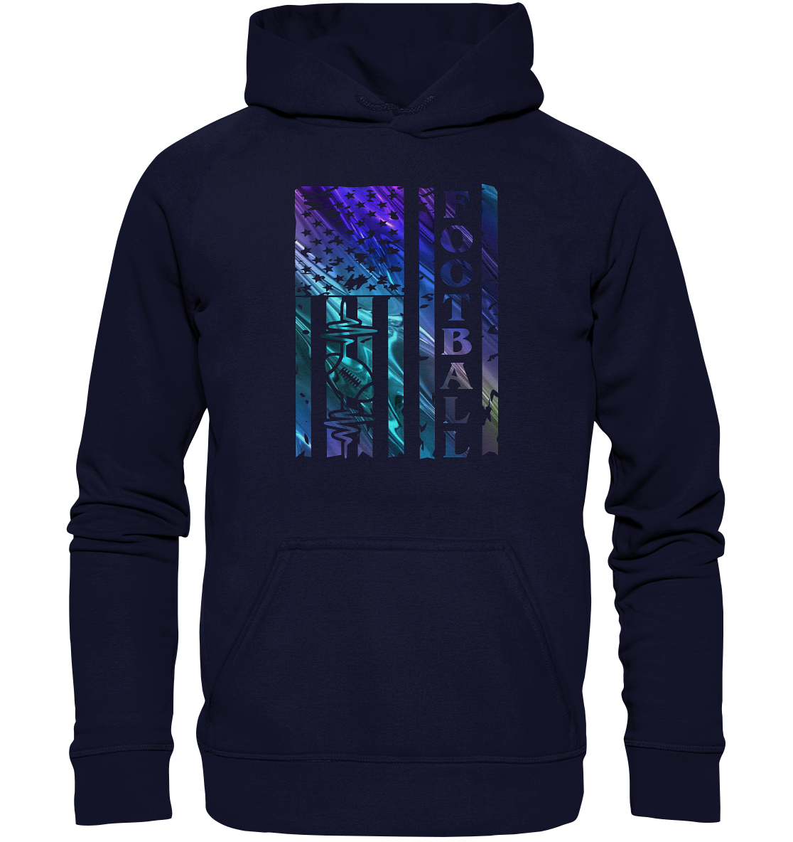 USA Football Flag - Basic Unisex Hoodie