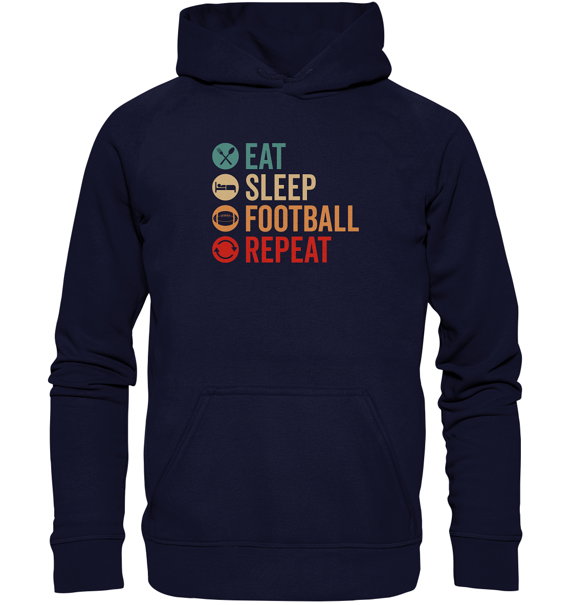 Eat Sleep Football Repeat - Basic Unisex Hoodie