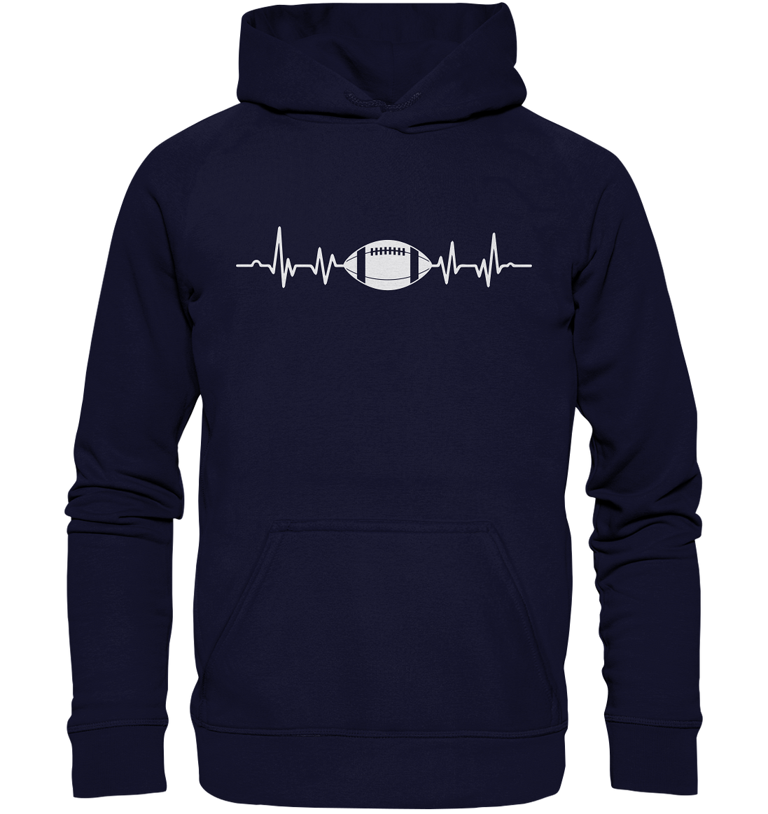 Football Heartbeat - Basic Unisex Hoodie