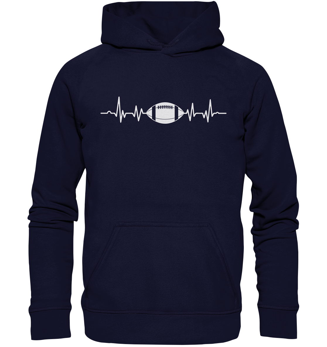 Football Heartbeat - Basic Unisex Hoodie