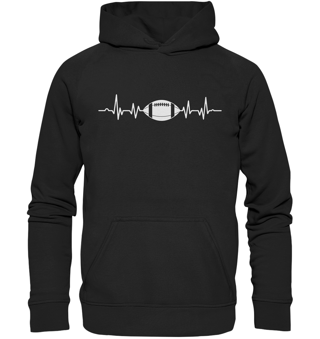 Football Heartbeat - Basic Unisex Hoodie