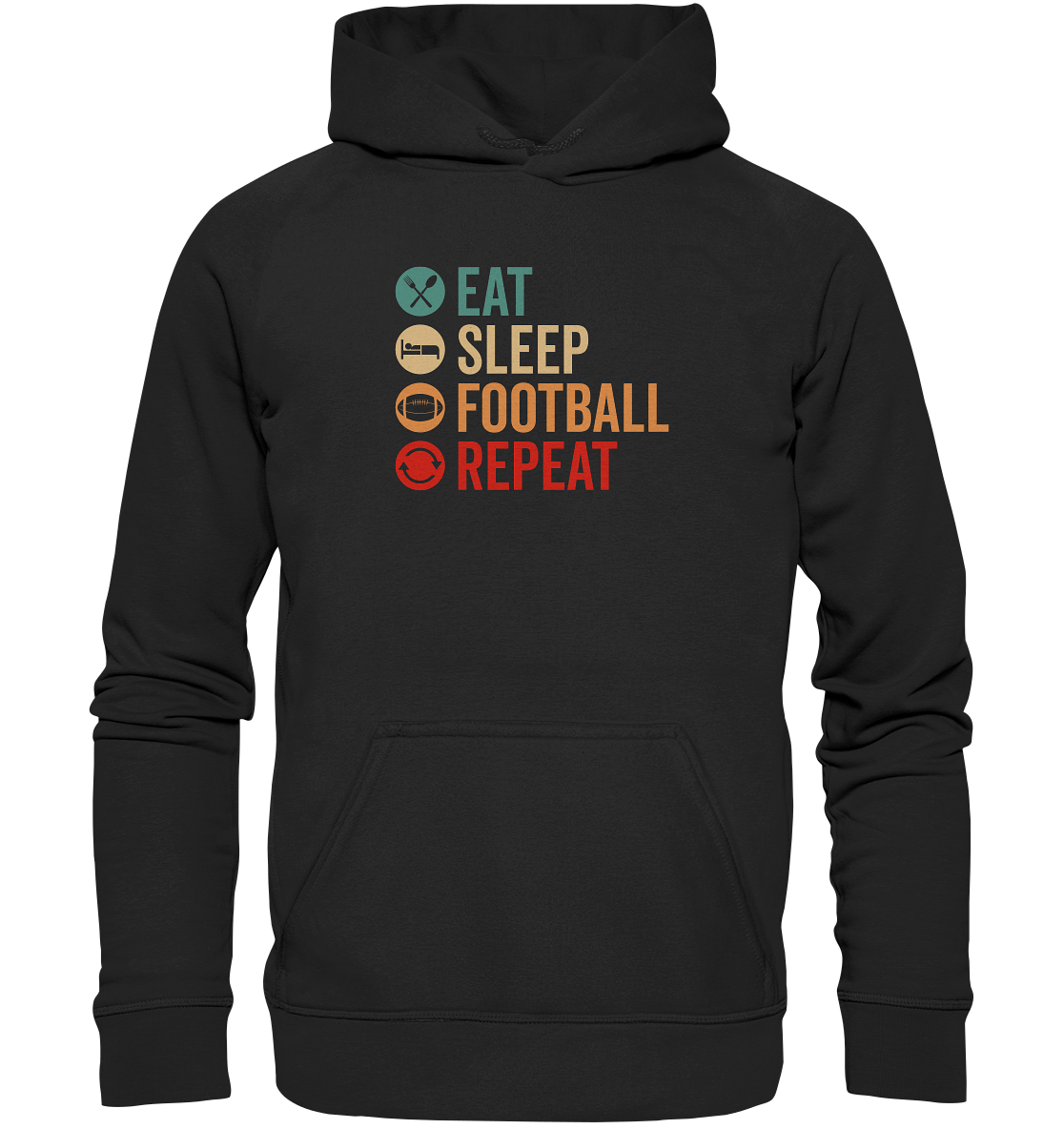 Eat Sleep Football Repeat - Basic Unisex Hoodie