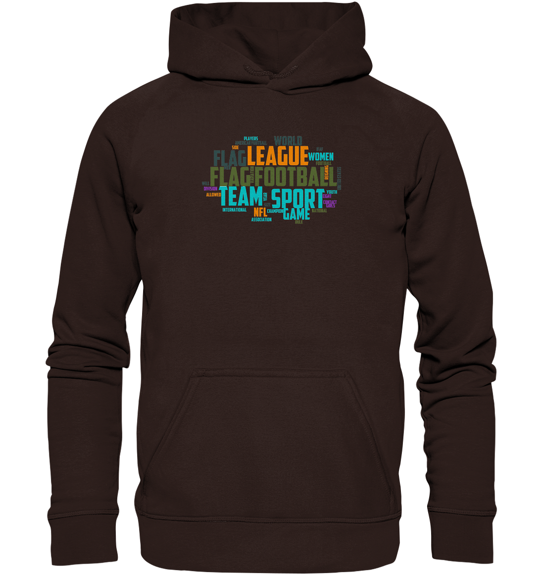 Flag Football Word Bubble - Basic Unisex Hoodie